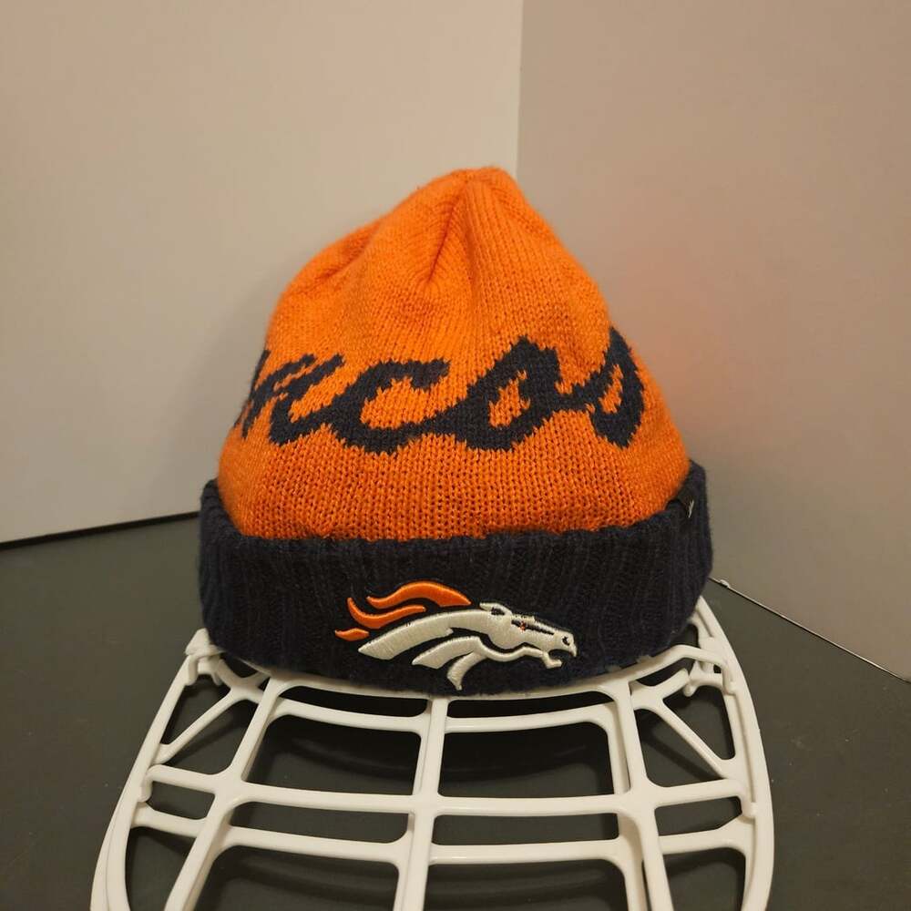 Denver Broncos Orange/Blue Skull NFL Team Promo Cap/Hat -Denver Mattress Co. NEW